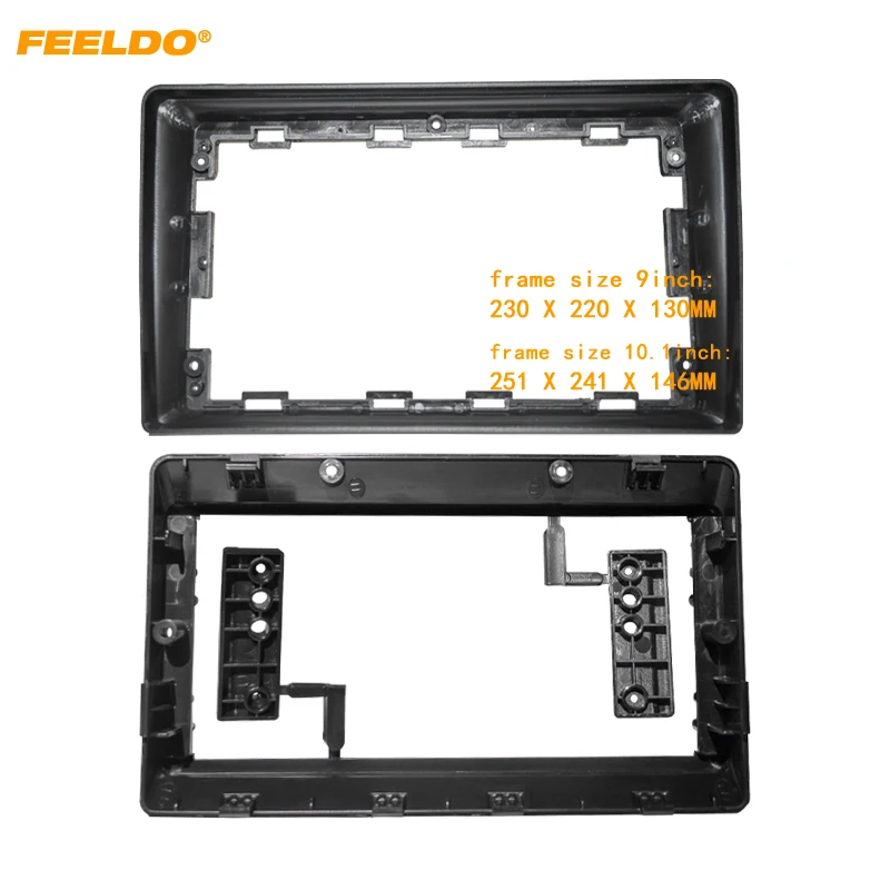 

Рамка для автомобильной аудиосистемы FEELDO, 9/10 дюймов, с большим экраном, для универсальных автомобилей Toyota, 2DIN, комплект для панели приборной панели
