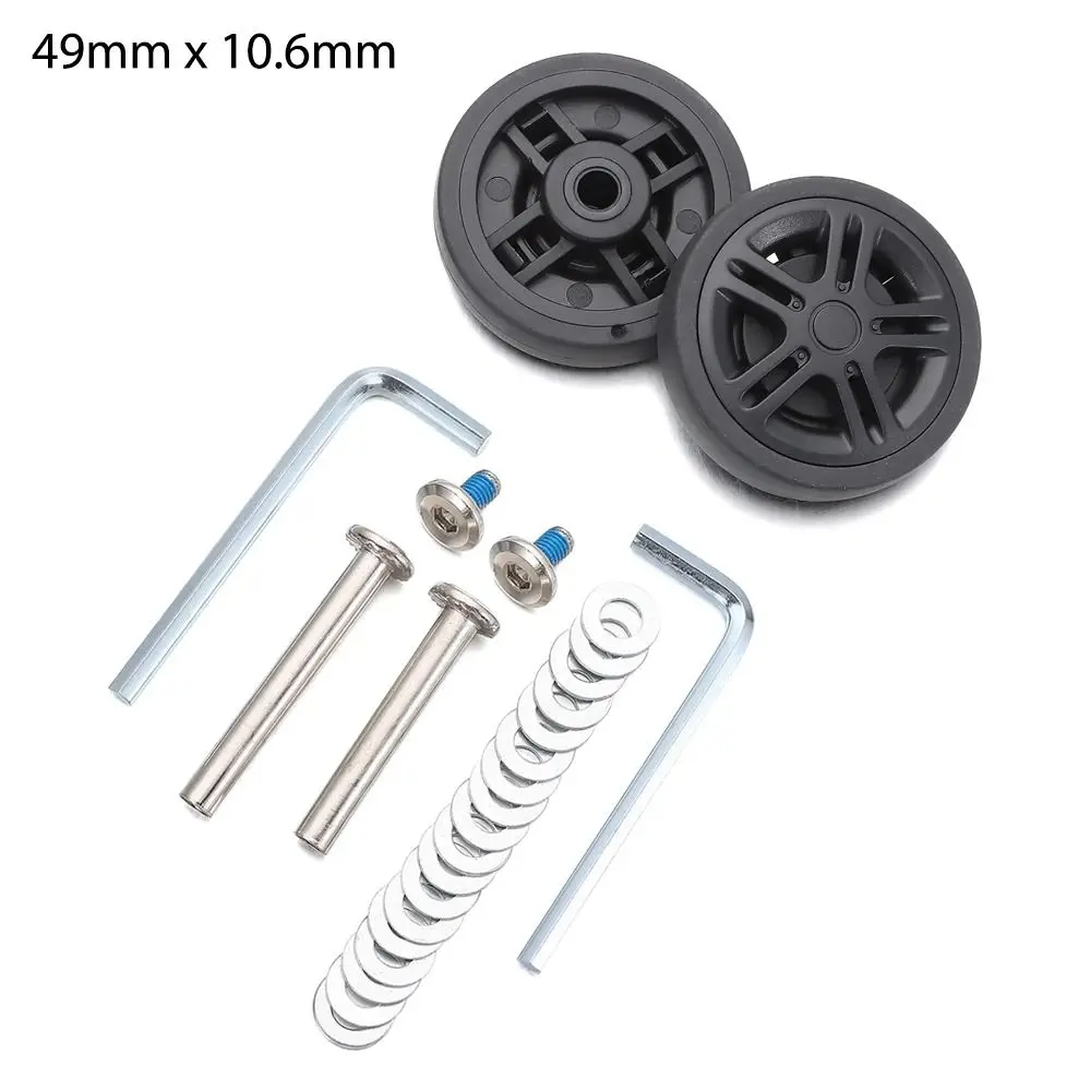 Silent Travel Luggage Wheels Repair Kit with Screws - Spare Parts