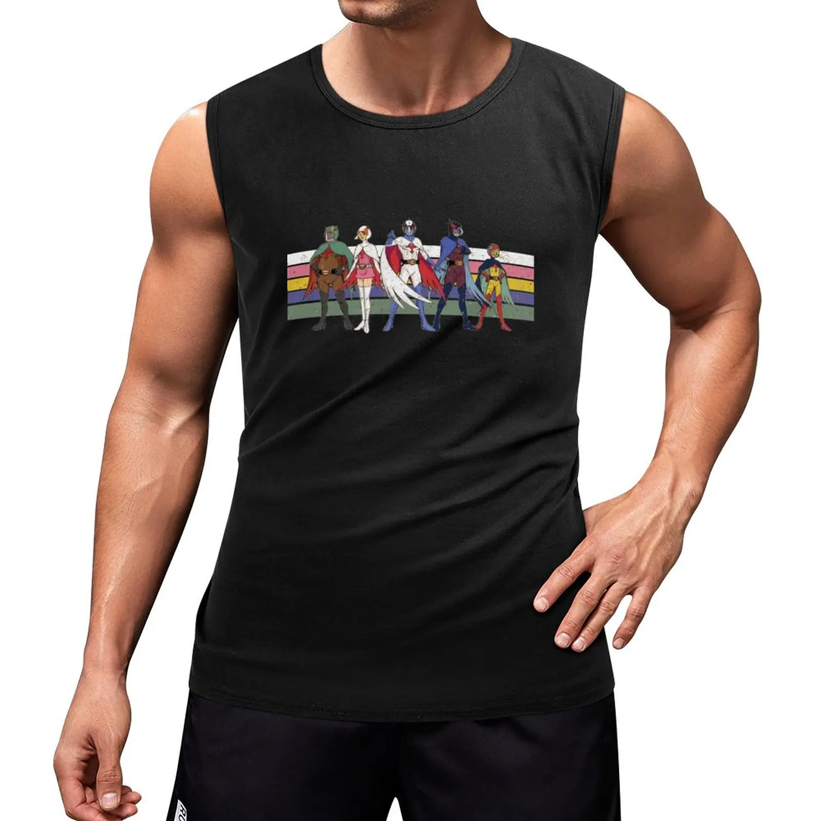 

New G Force Battle of the Planets Retro Stripe Tank Top gym man vest