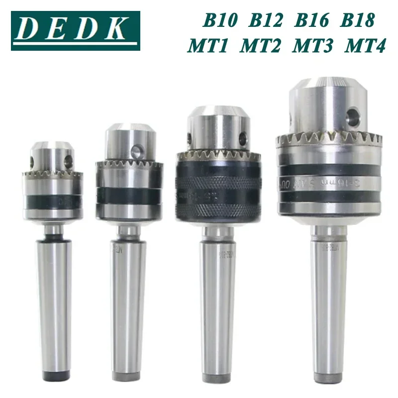 1Set Mt1 Mt2 Mt3 Mt4 B10 B12 B16 B18 0.6-6/1-10/1-13/3-16/5-20 Morse Tapper Shank Drill Chuck Arbor Tornio Cnc Drill Machine Wood