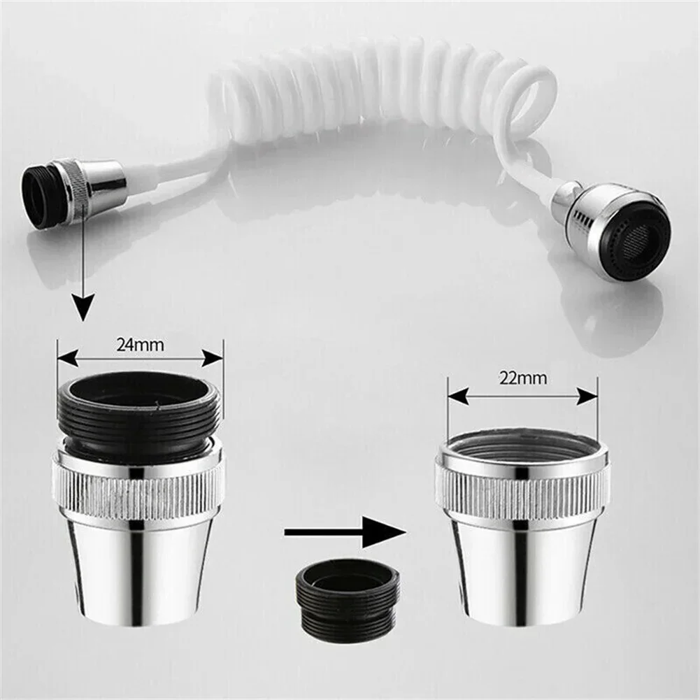 Description Picture 3 of itemLong Hose Faucet Extender Nozzle Flexible Water Saving Tap Adapter Sink Spray Bubbler Sprinkler Bath Shower Faucet Accessories