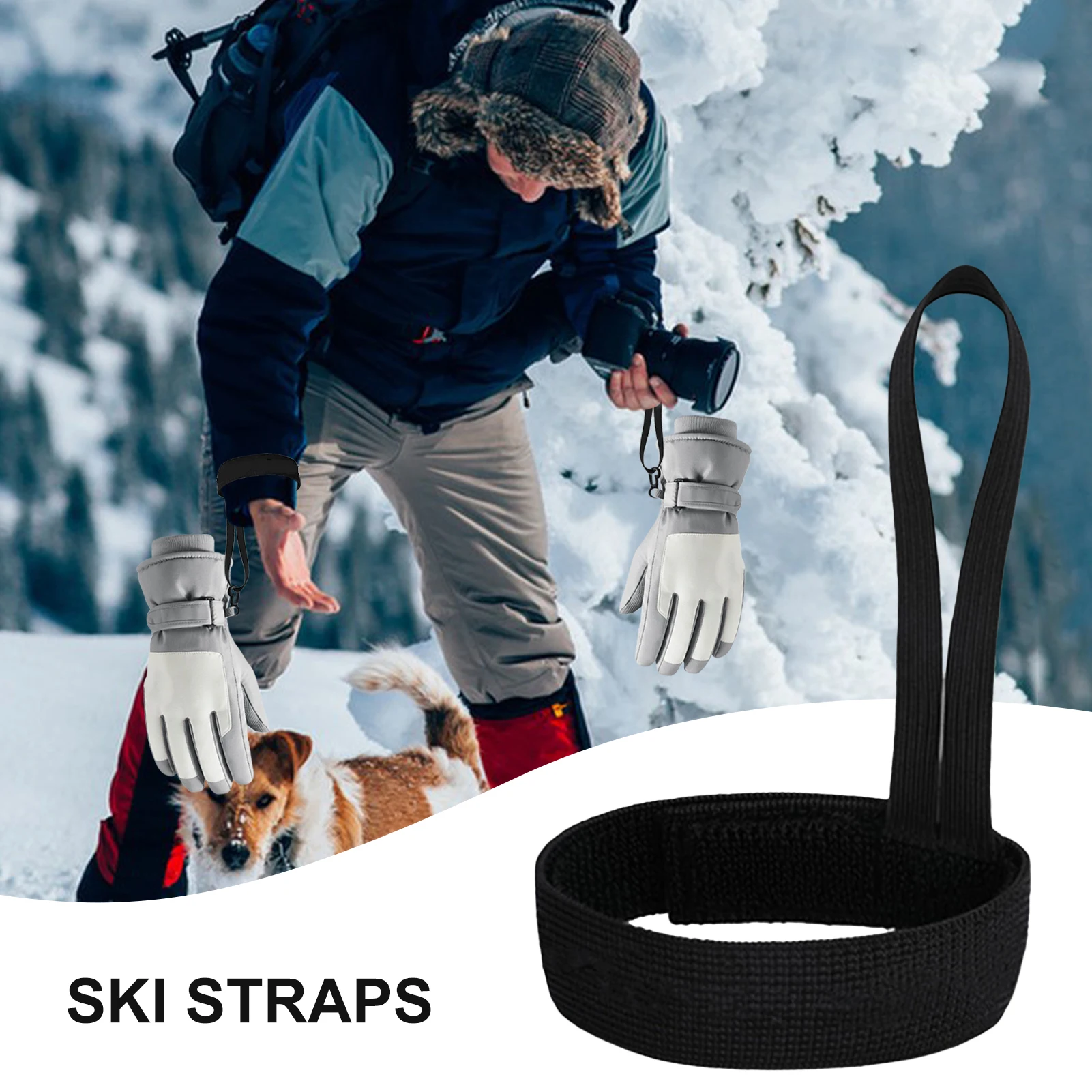 4pcs Skiing Sport Glove Safety Strap Elastic Wrist Leash Glove Strap For Ski Snowboarding Outdoor Mountaineering Accessories 5