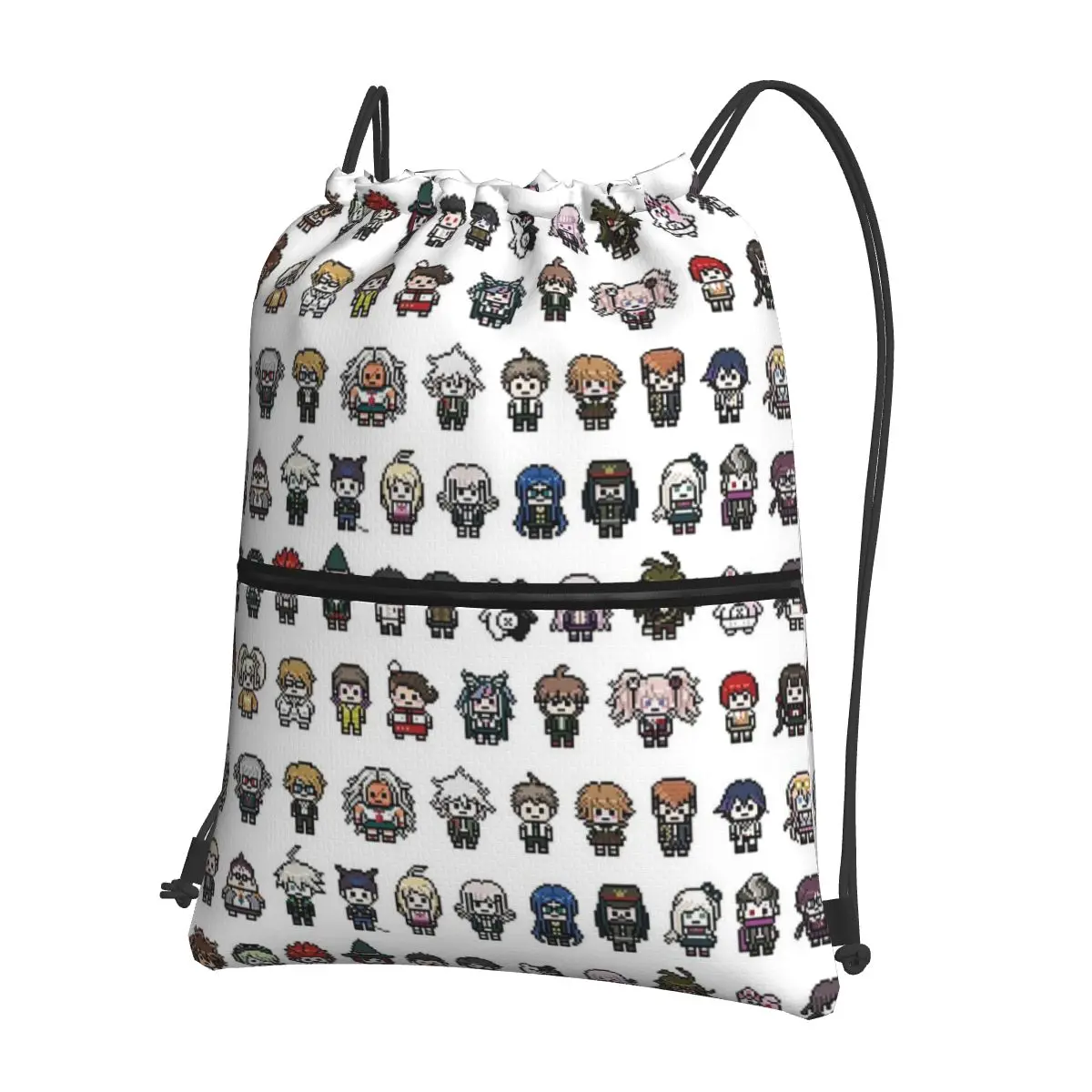 

DanganRonpa Sprites Portable Backpacks Drawstring Bag Casual Drawstring Bundle Pocket Shoes Bags For Travel Sport Man Woman