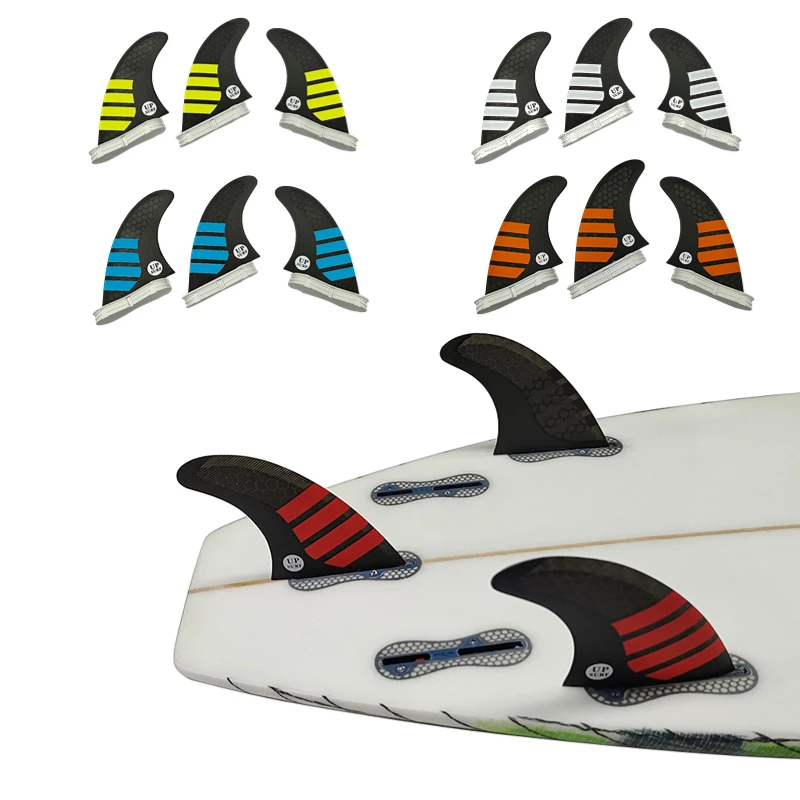 

UPSURF FCS 2 Fin G5 Surfboard Fins Double Tabs 2-M Fins Tri-Set Honeycomb Carbon Fiber Surfing Fin Quilhas Surf Fin