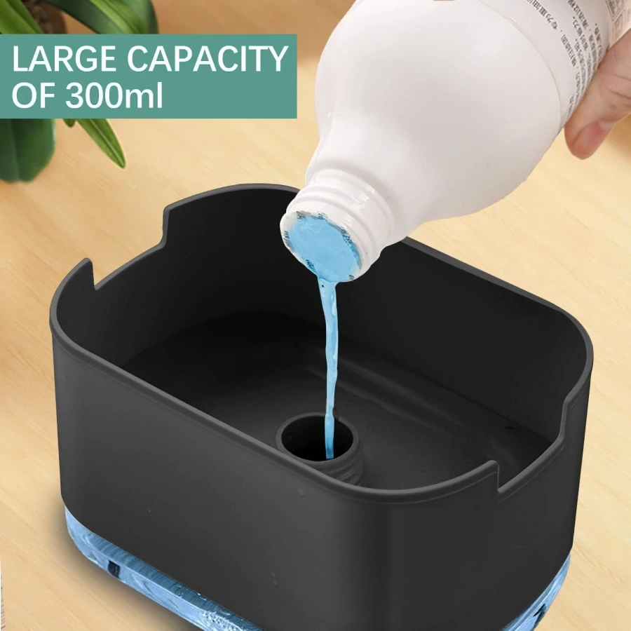 Soap Dispenser Dish soap dispenser and sponge holder soap liquid pump dispenser kitchen detergent press box for Kitchen Bathroom