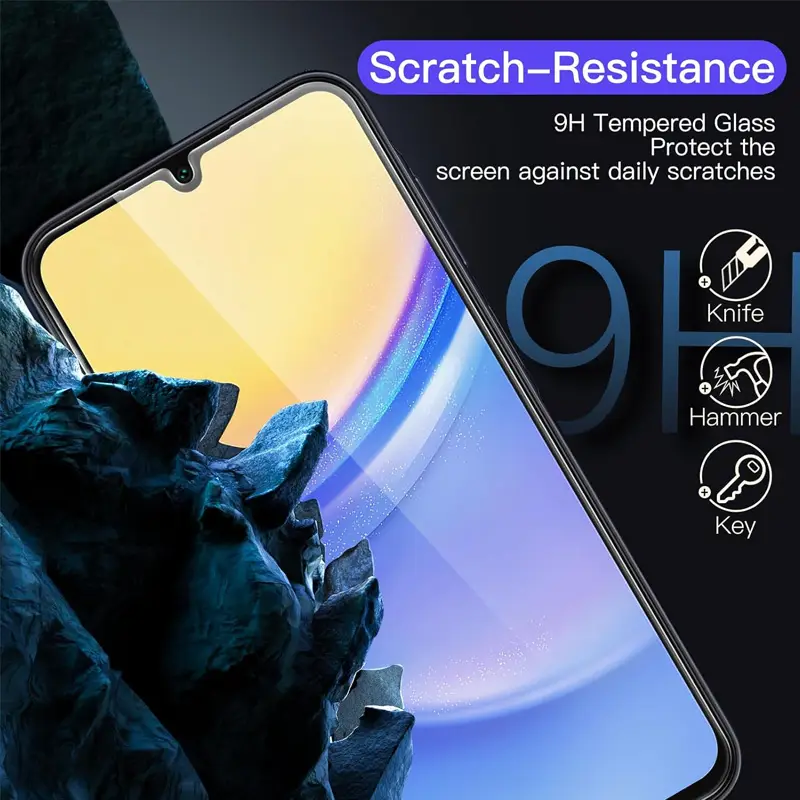 9H Screen Protector for Samsung A15 A16 A56 A36 A17 A14 A25 A24 A55 A53 A52 A57 A37 A34 A35 Tempered Glass Samsung Galaxy A15 - Image 2