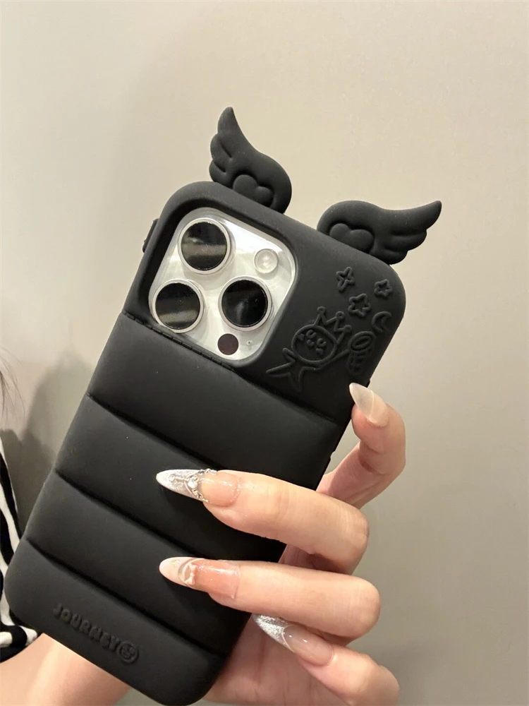Mode Liebe Herz Flügel Weiche Silikon Telefon Zurück Abdeckung Für iPhone 16 Pro Max 17 15 13 14 Fall – Detail 10