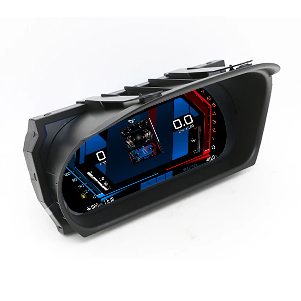 디지털 계기판 속도계 카플레이 BMW 3 시리즈 E90 E91 E92 E93 07-11 LCD 대시보드 패널 콕핏 주행거리계