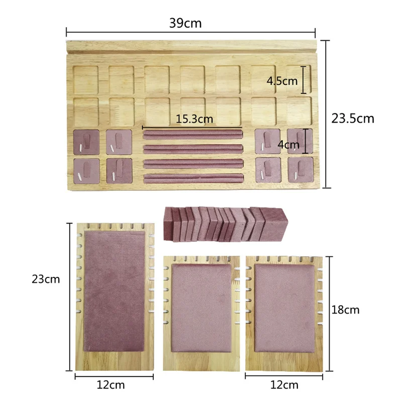 Jewelry Display Tray Set with Multiple Compartments for Necklace, Bracelet, Earrings &a... - SKU JDTS2123 - UGI Packaging