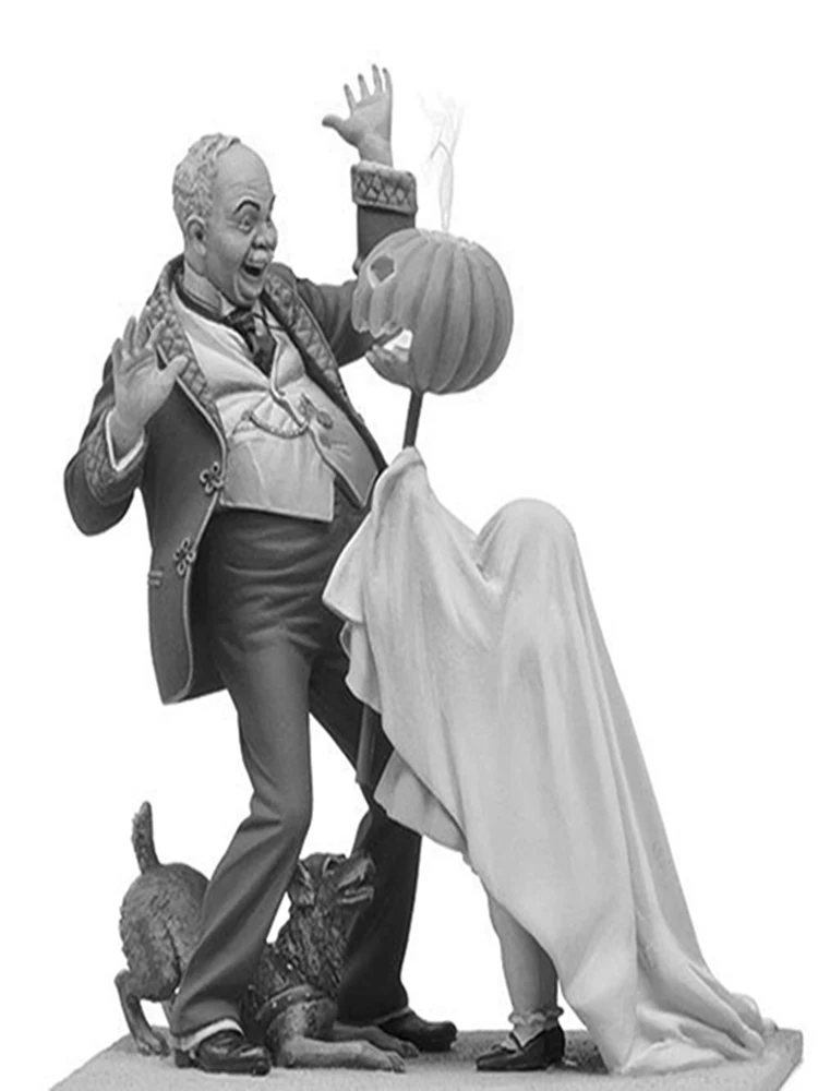 Unmontierte 1/32 54mm Ancient Crew Figuren (2 Stück, OHNE BRILLEN) aus Resin, Miniatur-Modellbausätze, unbemalt