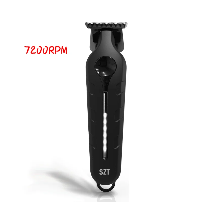 SZT-636 Brushless Motor 7200RPM DLC Black Hair Trimmer Professional Hair Cutting Machine Electric Clipper