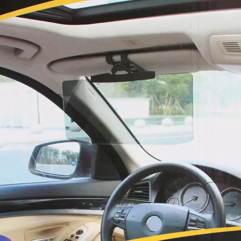 Universal Car Sun Visor With Polarized Glare Protection Driver's Anti-Glare Mirror Visor Portable Foldable Car