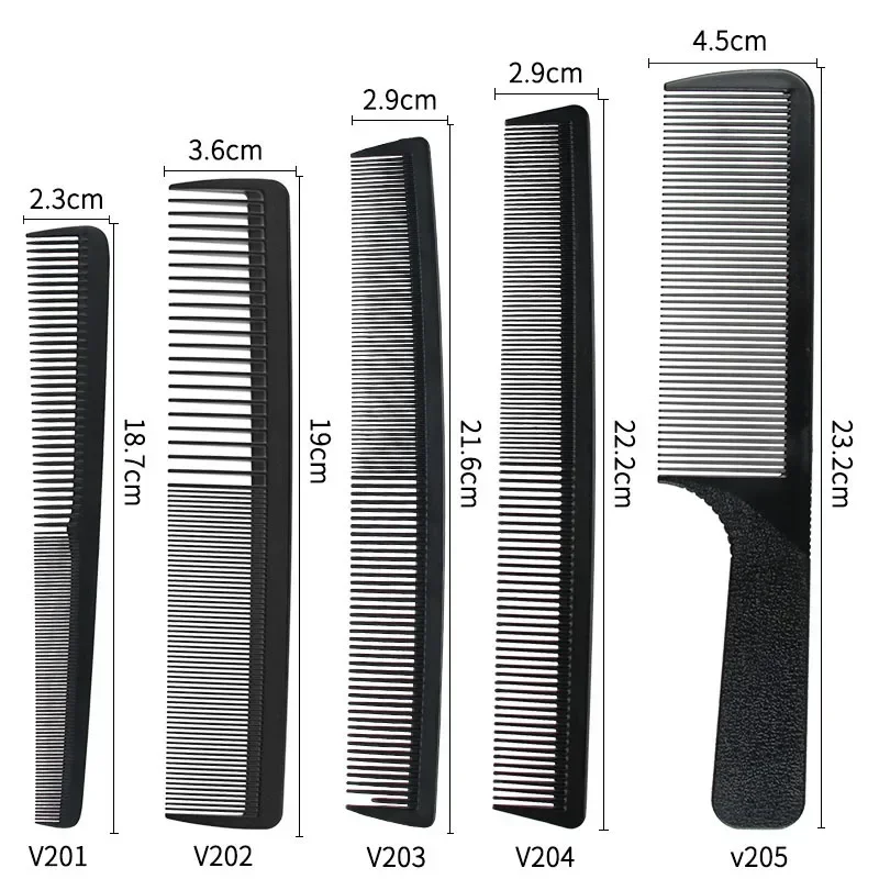 5 Pieces Barber Hairdressing Anti-static and heat-resistant hairdressing Tool comb Portable Styling for Men Wo men Accessories 2