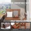 VEVOR Outdoor Porch Swing 5ft  Wooden Patio Bench Swing Garden Heavy Duty Swing Chair with Hanging Chains Upgraded 880lbs Load 4