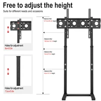 TV Floor Stand Tall TV Stand Height Adjustable TV Mount Free Standing TV Bracket for 32”-65” Flat Panel LED LCD Screens - Image 5