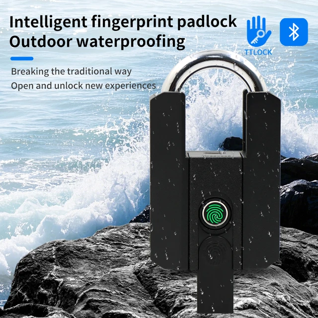 IP67 TTLock Smart Padlock Bluetooth APP Fingerprint Lock Keyless Bag Pad Lock G2 Gateway Aleax Google Home Electronic Door Lock 2