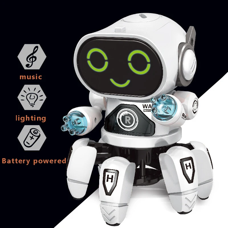 

Funny Educational Electric Robots Toys Singing Lighting Dancing Intelligent Robot Anime Suitable for 4-6 Years Old Kids Gift