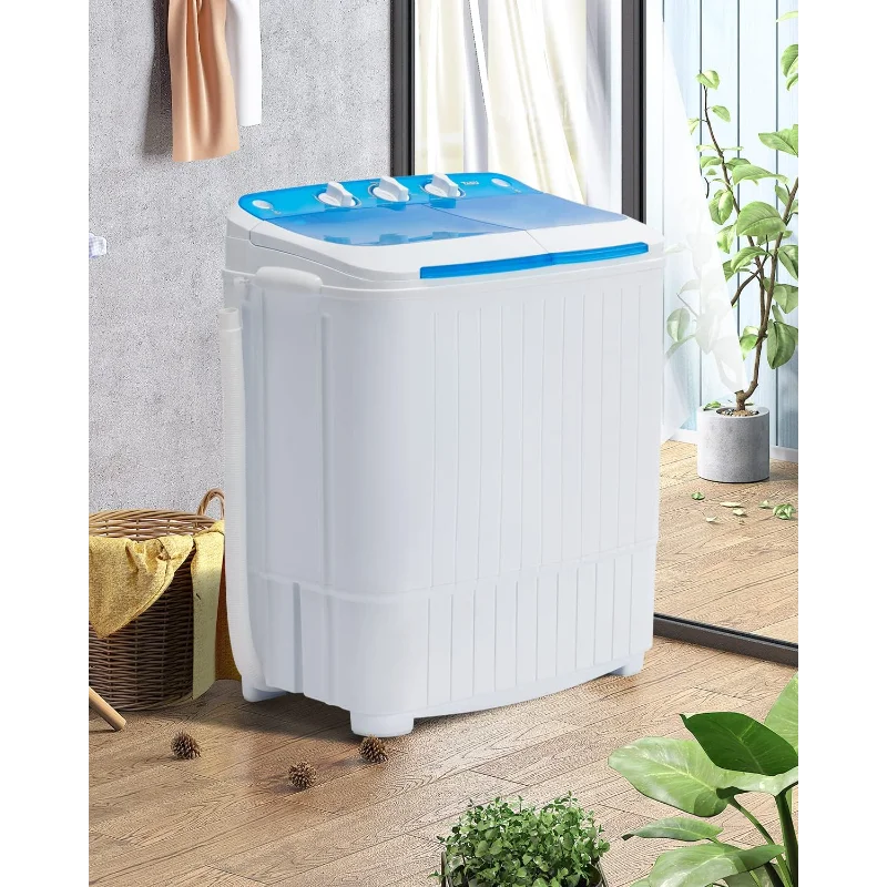 Compact Twin Tub Portable Washing Machine 17.6lbs