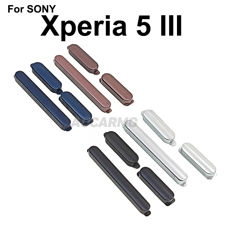 Aocarmo For Sony Xperia 5 III / X5iii XQ-BQ52 BQ72 SO-53B Side Button Volume Up And Down Shutter Key Repair Part