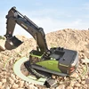 Huina 1593 1:14 RC Excavator 22CH Rotation Alloy Green RC Remote Control Truck Toys Screw Drive Double Track Engineering Vehicle 3