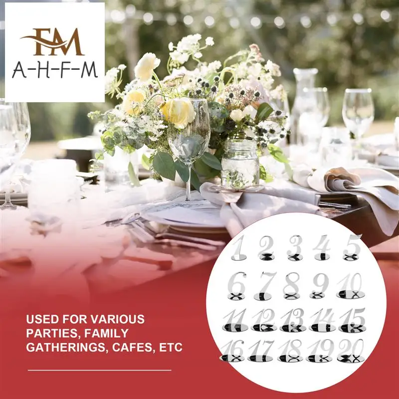 Table Numbers Wedding Table Numbers Acrylic For Wedding Stands For (Silver)