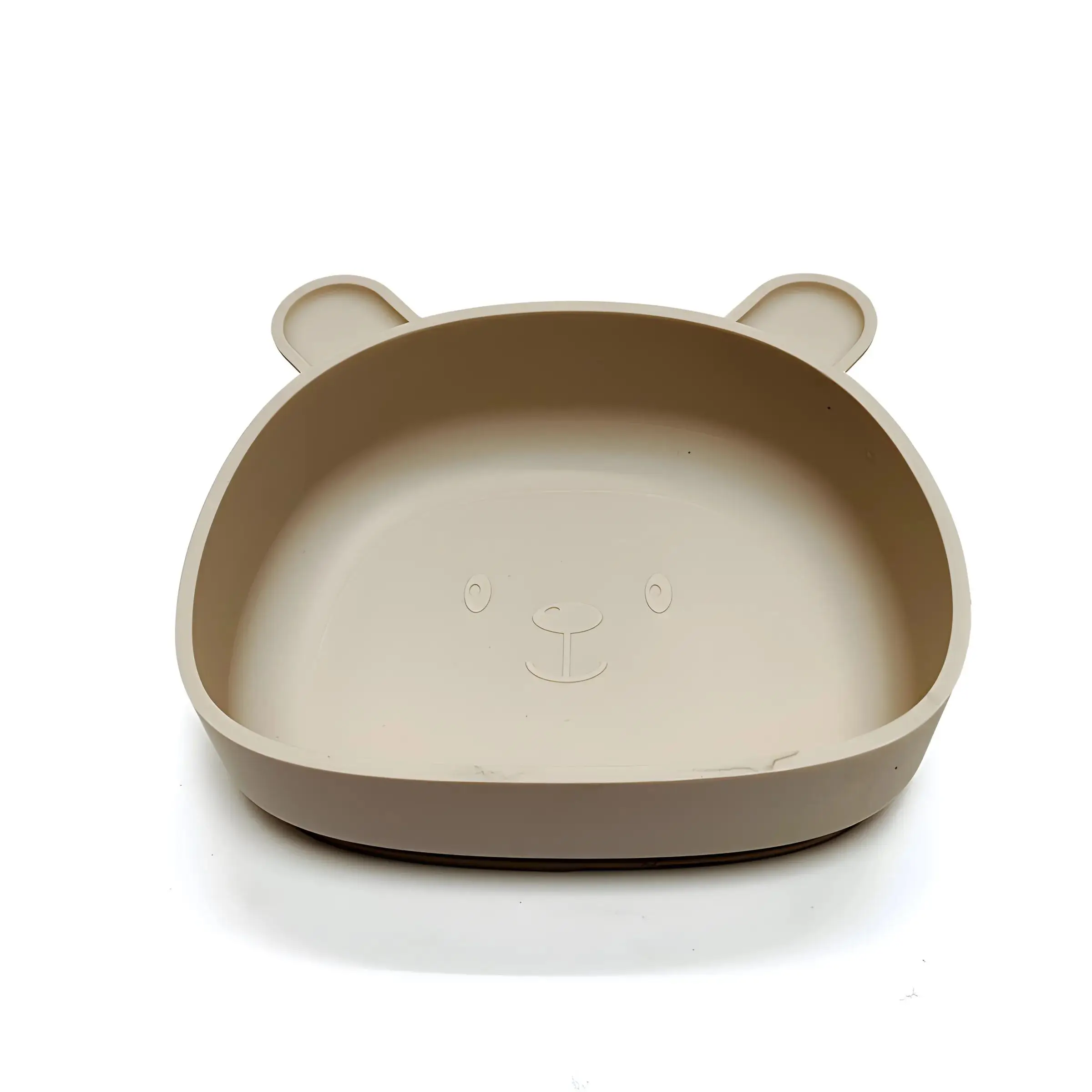 Children's silicone dinner plate baby auxiliary bowl suction cup bear cartoon dinner plate fall-proof anti-scald tableware 6
