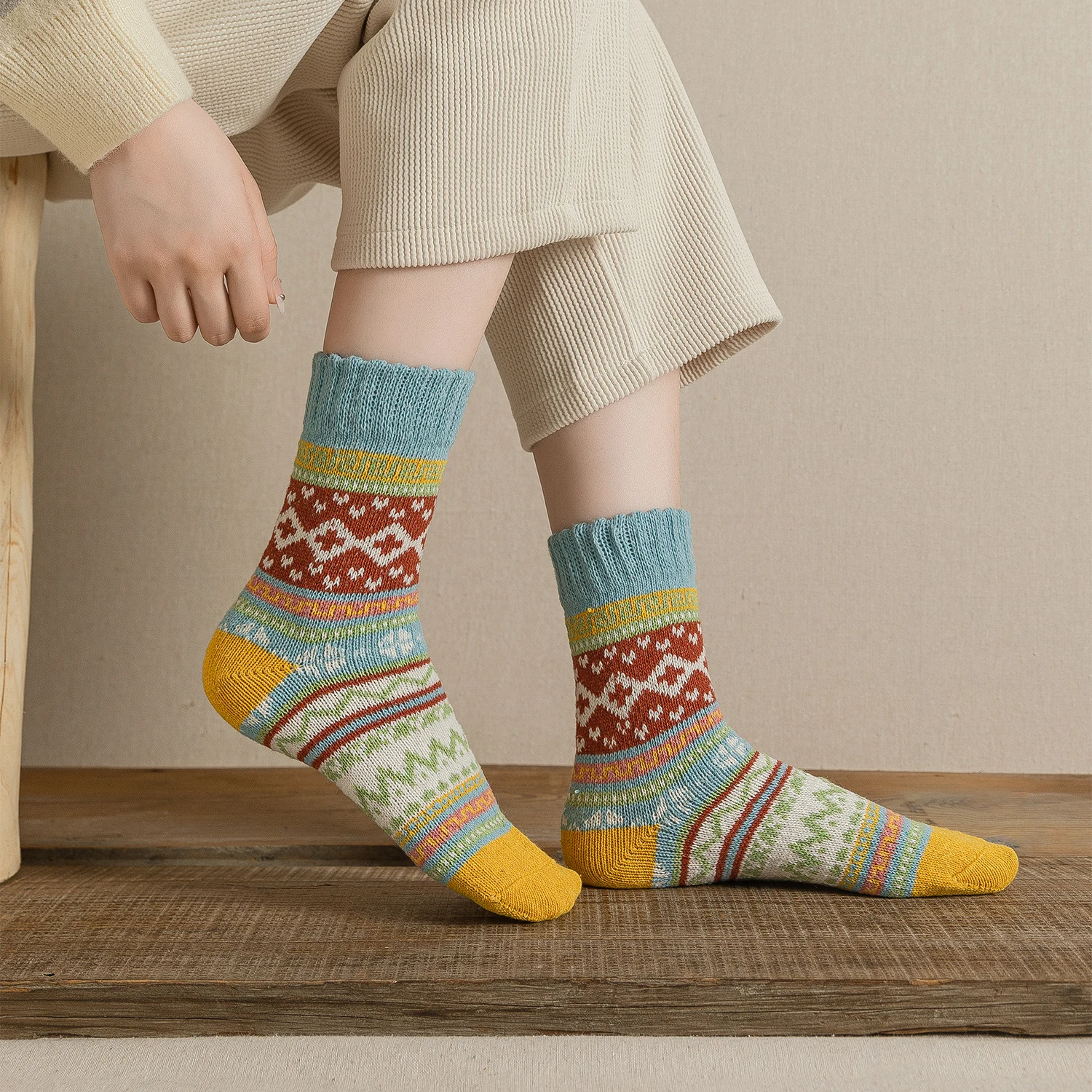 6 Paia Sanitarie Calze Calzini Uomo Lunghi Polpaccio Lana Invernali Termiche - Foto 7