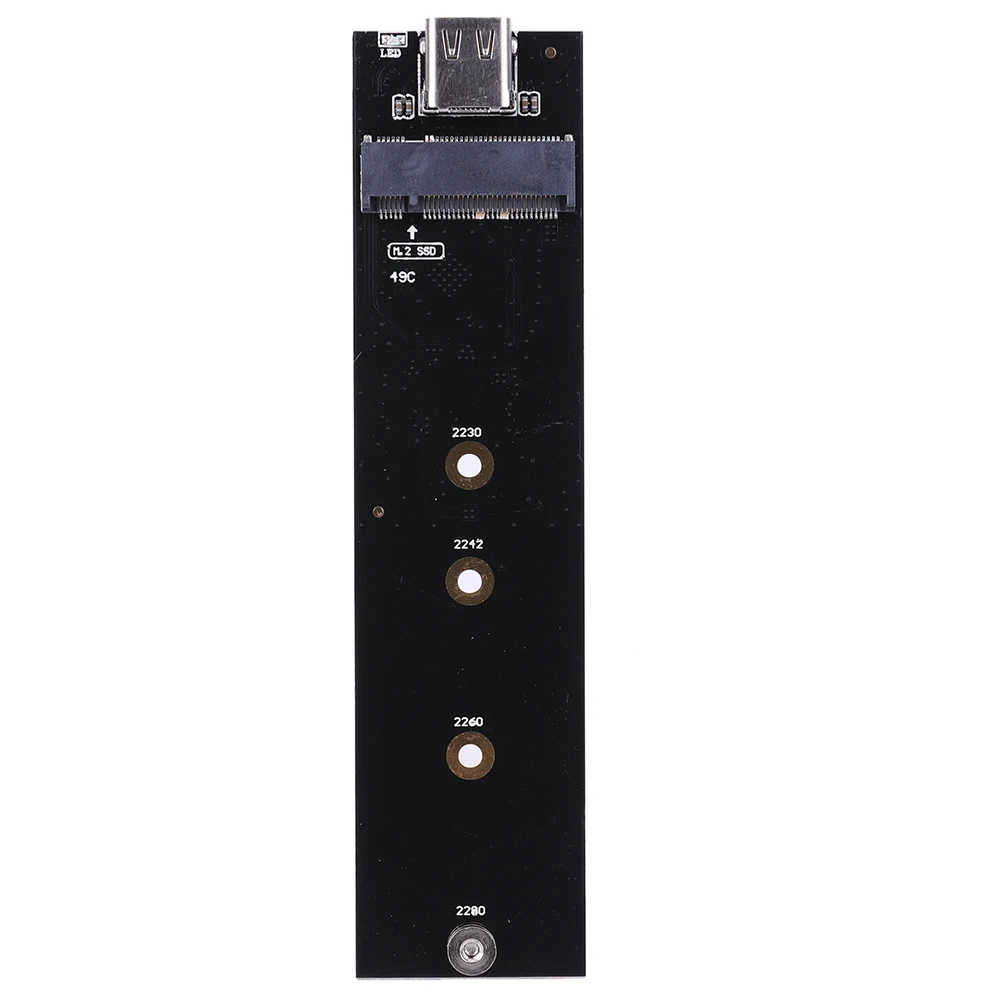 모바일 하드 디스크 박스 B, B + M 키, 2230, 2242, 2260/2280, M.2 SSD용, USB3.1 C타입-M.2 NGFF SSD 인클로저, 10Gbps