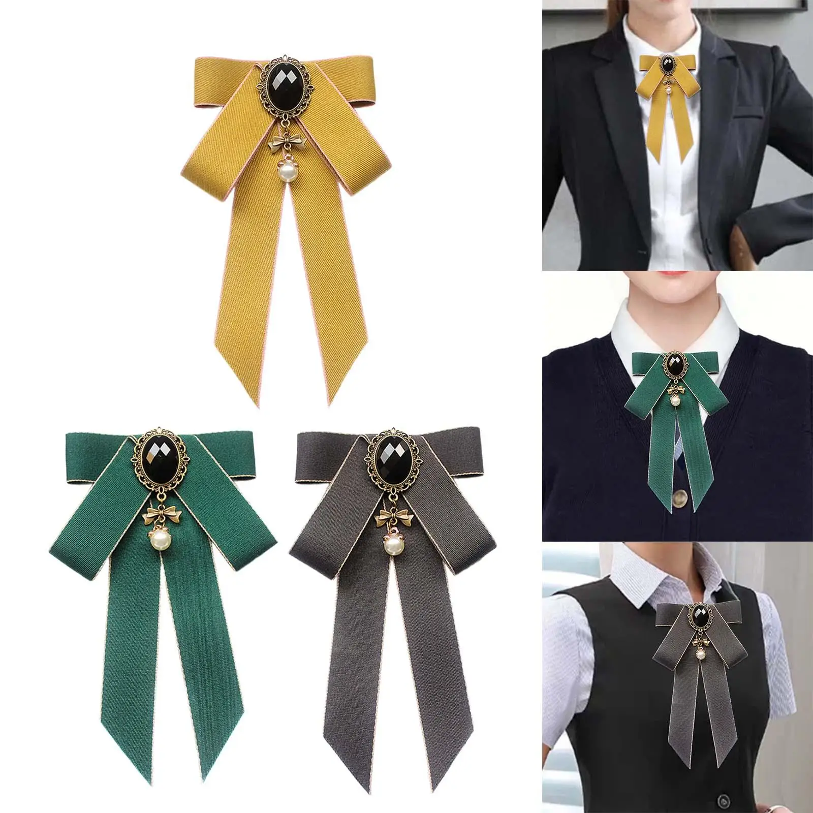 활 타이 리본 브로치 넥타이, 미리 묶은 나비 매듭, 다목적 나비 매듭 셔츠, 타이 칼라 핀, 학생 블라우스, 여성 예식 파티