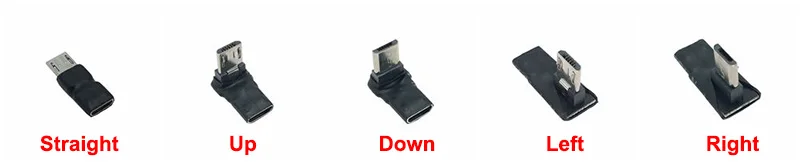 Description Picture 4 of itemUltra short body 90 Degree USB Left and Right and Up and Down Angled Micro 5pin Female to Micro USB Male Data Adapter