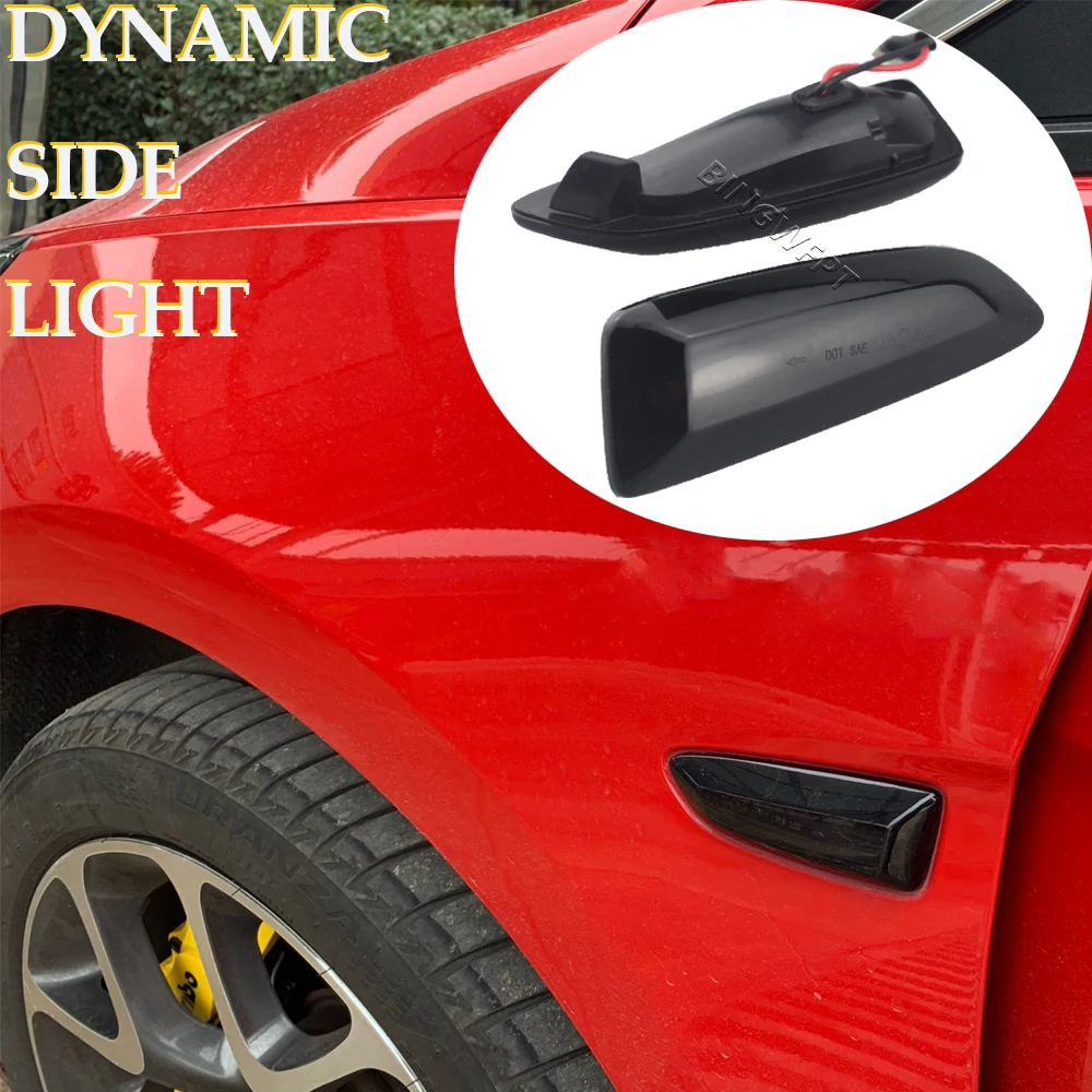 Sequential Blinker LED Side Marker Light Indicator Repeater Lamp For 