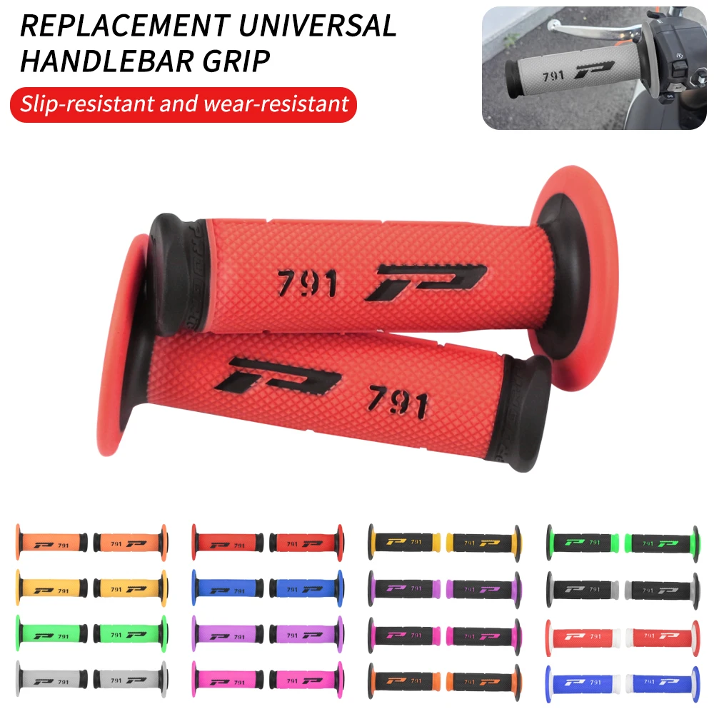 High-Performance Universal Rubber Motorcycle Handlebar Grips - 24mm