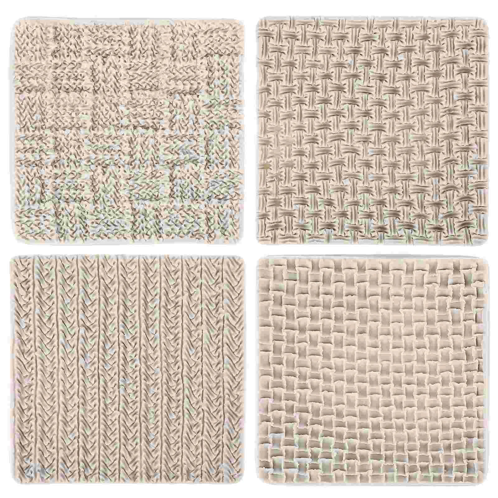 

4 PCS Knit Mold Fondant DIY Baking Molds Candy Gummy Silicone Cake Tuile Self Made