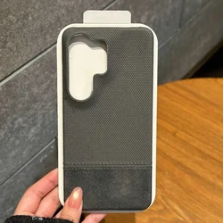 Custodia Matte Shockproof in Pelle e Nylon Premium per Business