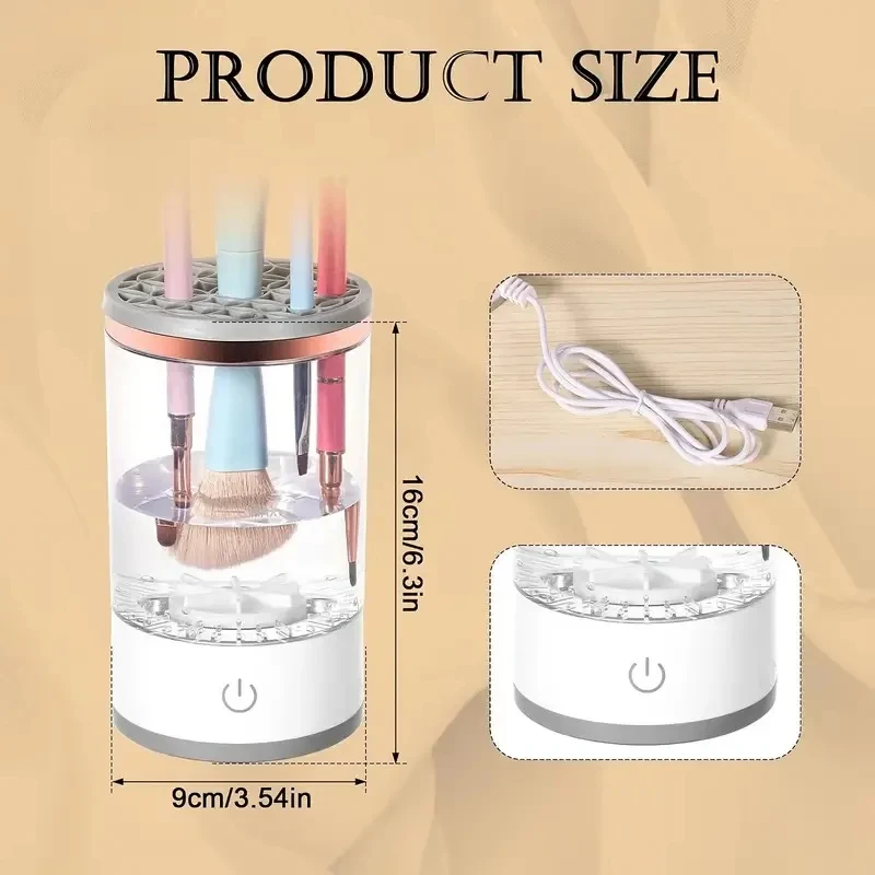 Automatic Makeup Brush Cleaner Machine for Deep Cleaning