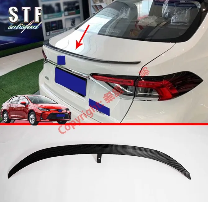 

Carbon Fiber Style ABS Spoiler For Toyota Corolla E210 Sedan 2019 2020 Car Accessories Stickers