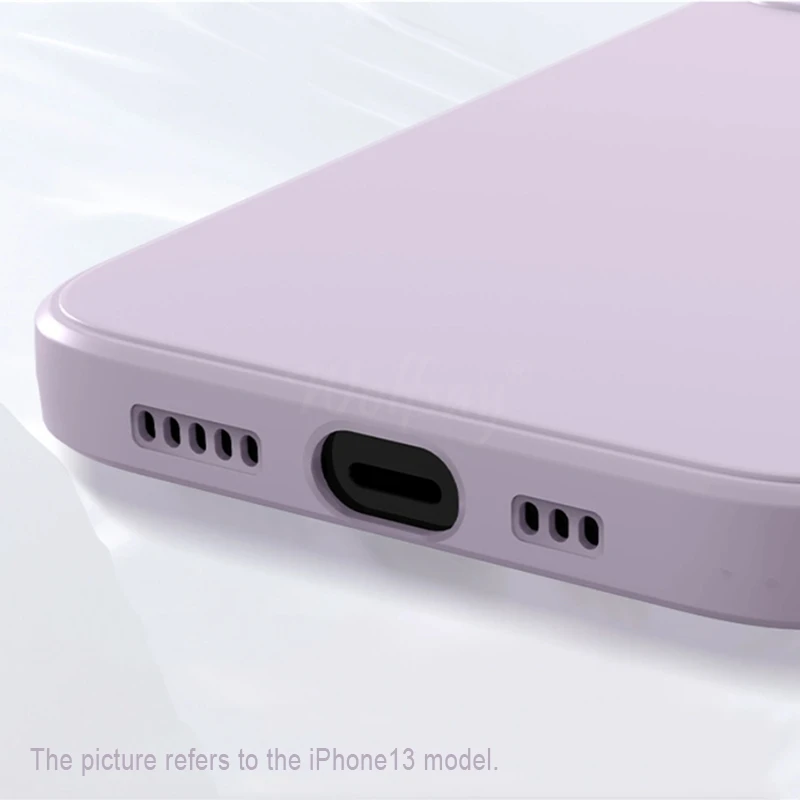 Liquid Silicone Plain Soft Cover: Anti-Fall Protector Case