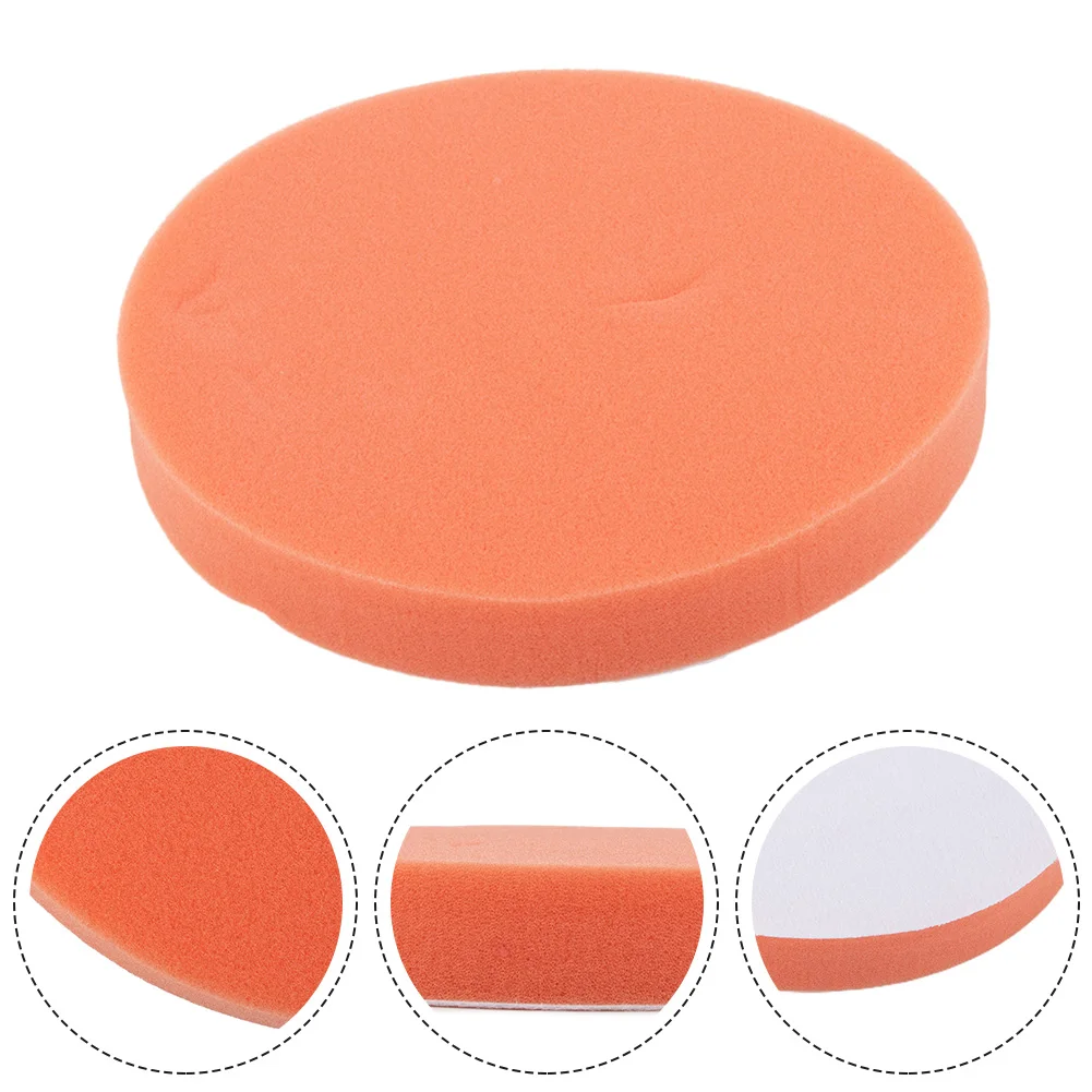 1x Orange Flat Polishing Buffing Pad Fit For Auto Clean Waxing Paint Care 7 Inch Diameter Car Accessories 1x mr560120 mr560126 mn128888 throttle valve fits for mitsubishi lancer4g18 engine auto car accessories