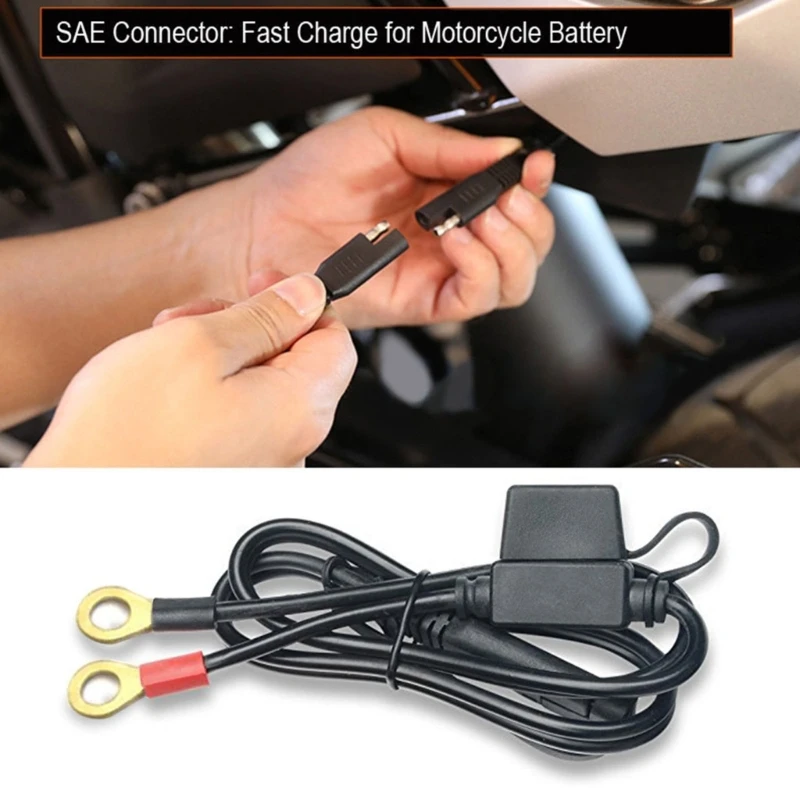 12V Motorcycle Battery Charger Terminal To SAE Quick Disconnect Cable Connector motorcycle battery terminal screws