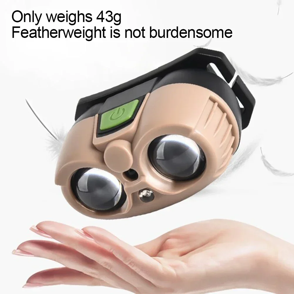 Description Picture 4 of itemCOB Owl Sensor Headlamp Waterproof USB Rechargeable Headlight with Hook for Adults Children Running Fishing Riding Camping