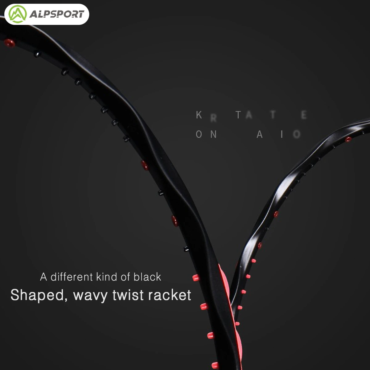 Фото Alpsport MH-V5 5U 75g Волнистый Легальный оригинал Максимальный вес 38 фунтов Ракетка для бадминтона с торсионной рамой из 100% углеродного волокна. Ракетка для новичков Профессиональные ракетки Ракетки премиум-класса №2