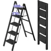 5 Step Ladder,Lightweight Folding Step Stool with Anti-Slip Pedal,600 lbs Portable Sturdy Steel Ladder for Adults 2