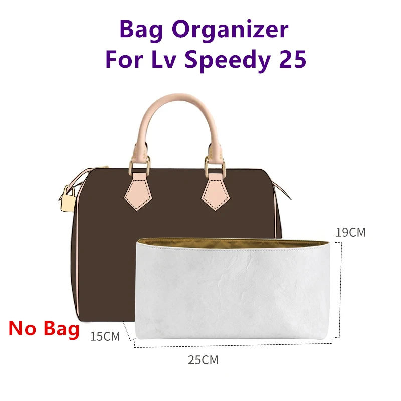 Bag Organizer Sorting Storage Lining For LV NANO Speedy 25 30 Handbag Shoulder Bag Waterproof Durable Inner Liner Pocket