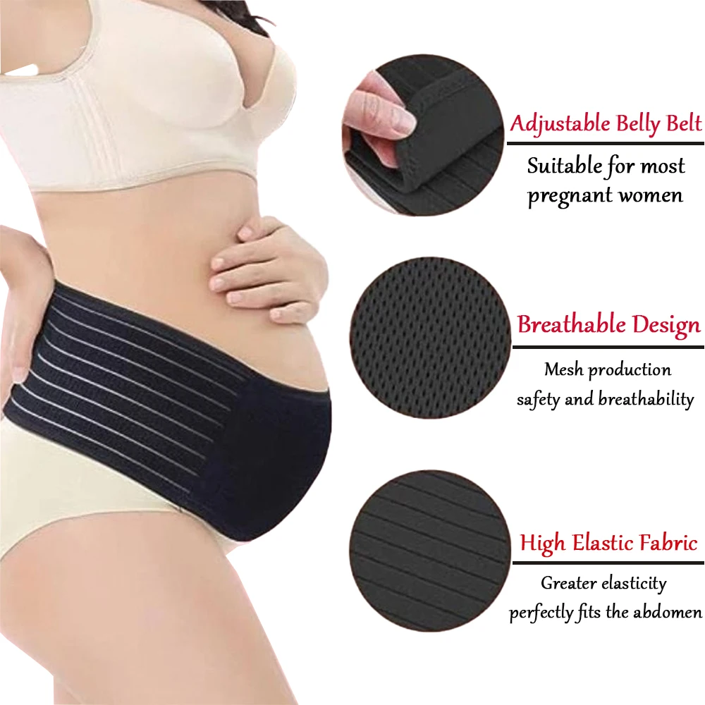 Pregnancy Belly Support Belt Pregnant Women Belts Maternity Belly Belt Soft & Breathable Abdomen Pelvic Support Bands Maternity Belly Band for Pregnancy