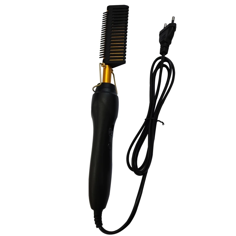 Hair Straightener Anti Scald Hot Comb Electric Hair Curler Brush Quick