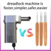Handheld Dreadlocks Maker Machine Crochet Braiding Hair Making For DIY Dreadlocks Mini 3 Needles Stainless Steel Dreadlocks 6
