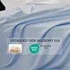 Home Mulberry Silk Duvet Cover Set, Luxury 3 Piece Bedding Set, 1pc Comforter Cover 2pcs Pillowcase, Couple Bed Blanket Cover 2