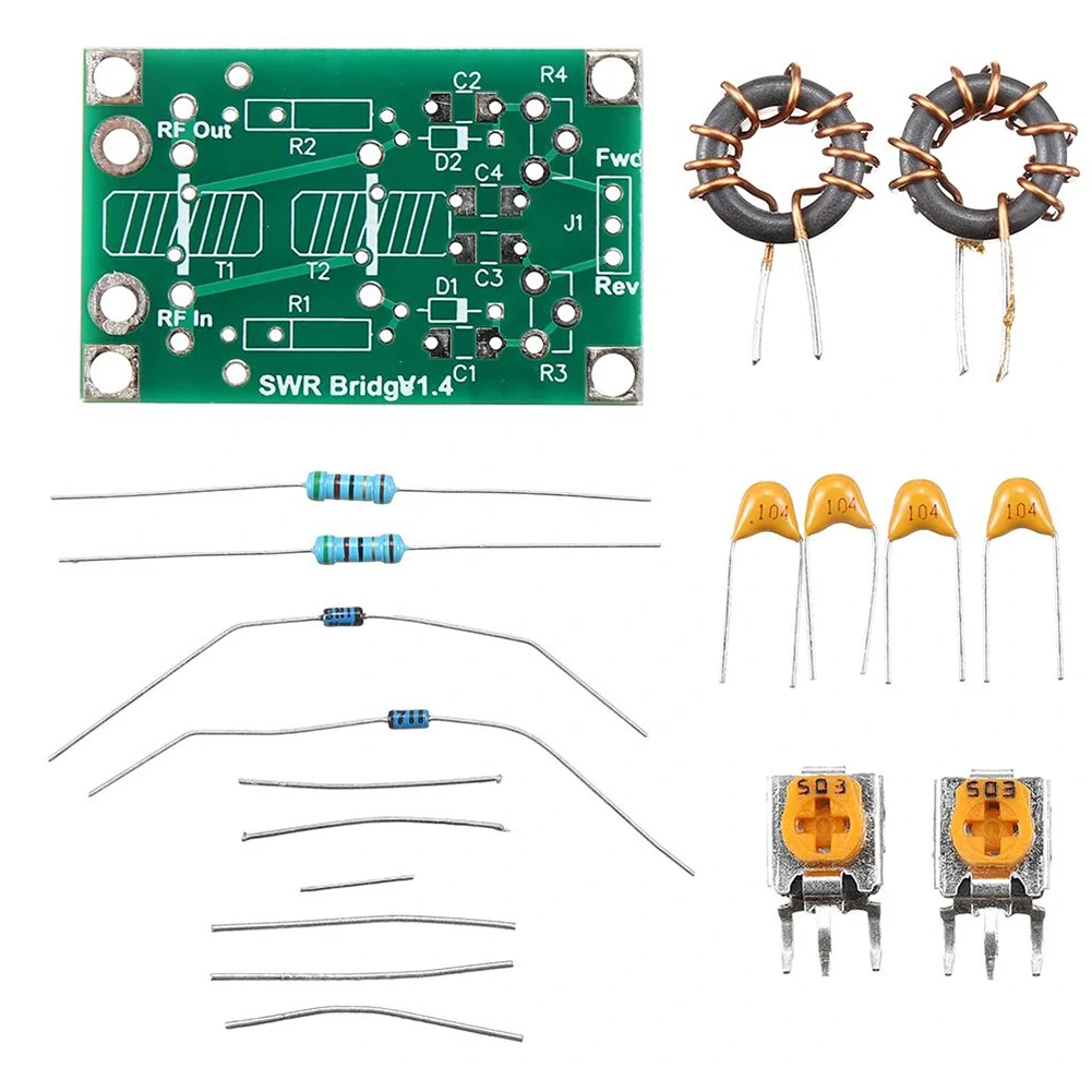 1.8M-30MHz 3.5-30MHz SWR Bridge For RF Network SWR Standing Frequency Radio Frequency Reflective Module DIY Board Kit 6