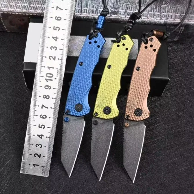 Paodin BM290 Mini Pocket Folding Knife Damascus/M4 Blade Carbon fiber/Aviation aluminum Handle Tactical EDC Survival Tool 2