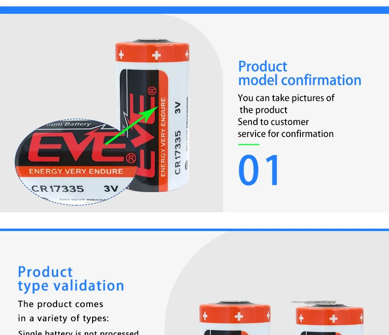 EVE CR17335 3V NonRechargeable Lithium Battery For PLC CNC, 59 OFF